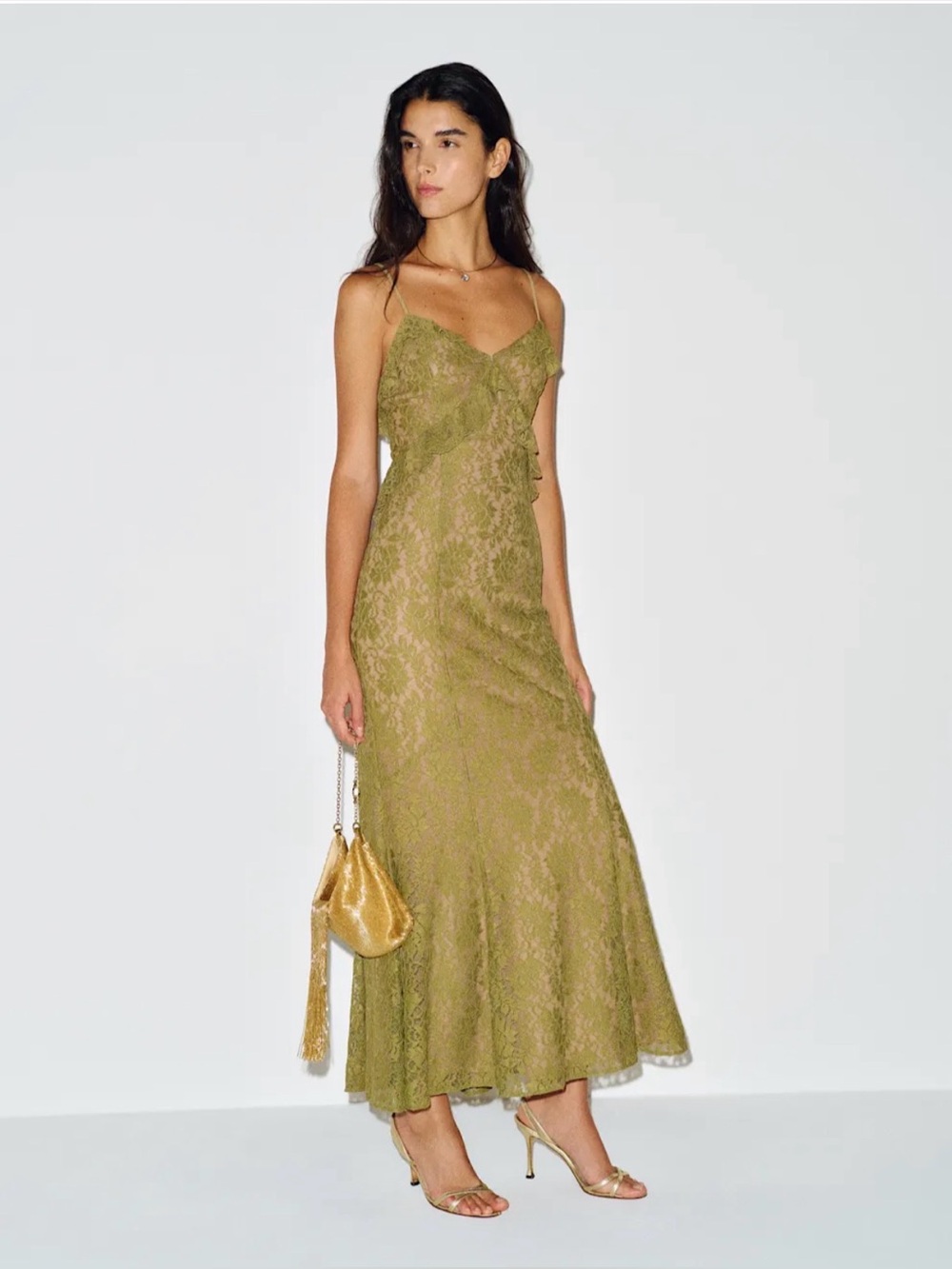 REFORMATION Maricela Dress in Green 4